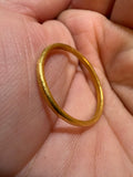 3-Gram Solid 24k Gold Handmade Ring. Rounded Look