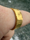 15-Gram Hammered 24k Pure Gold Band