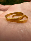1-Gram Hammered 24k Pure Gold Band